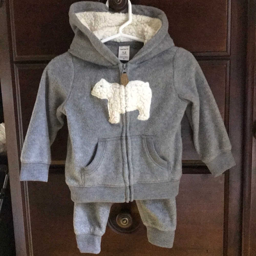 Matching Two Piece with Sherpa hoodie with ears